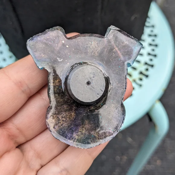 Schnauzer Dog Magnet Handmade Resin Blue Art Unique Pet Gift Kawaii Metallic - Picture 6 of 6